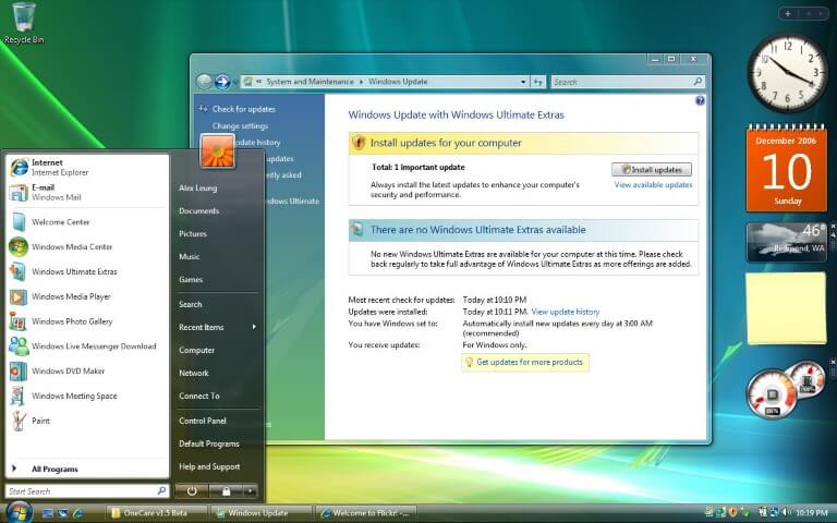 Windows Vista UI